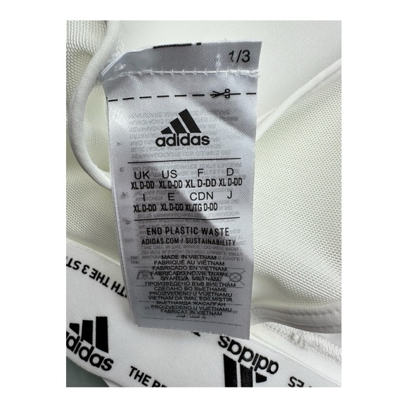 Adidas Performance Padded Sports Bra White Size XL - Picture 9 of 9